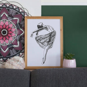 Illustratie poster A4 ballerina