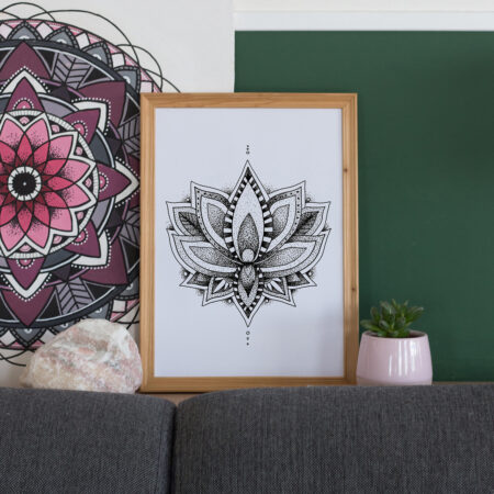 Illustratie poster A4 lotus